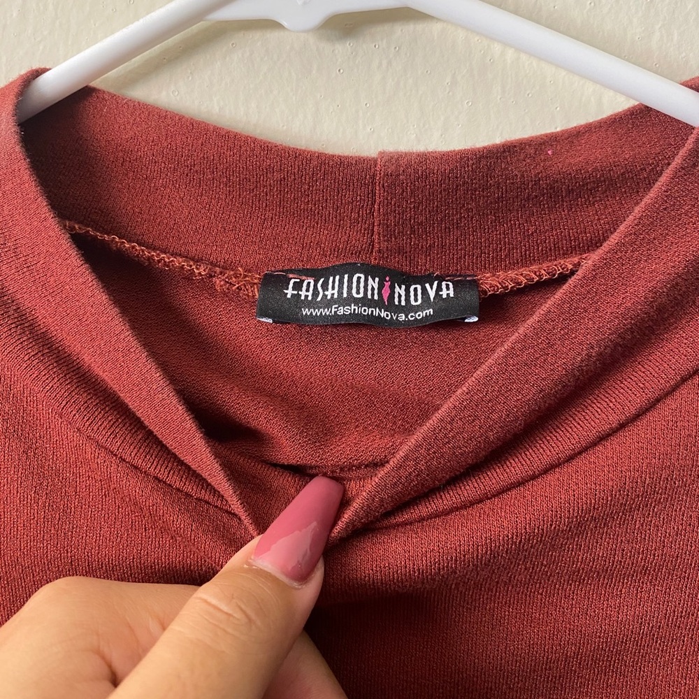 Burgundy Bodycon Dress in Medium